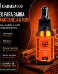 Kit Óleo e Balm para Barba Smaak Canela & Rum Embaixador
