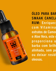 Kit Óleo e Balm para Barba Smaak Canela & Rum Embaixador